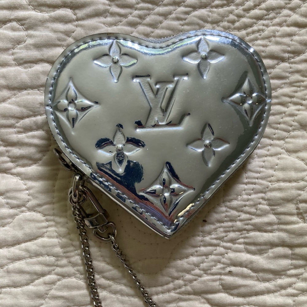 Louis Vuitton Limited Edition Monogram Miroir Heart Coin Purse.